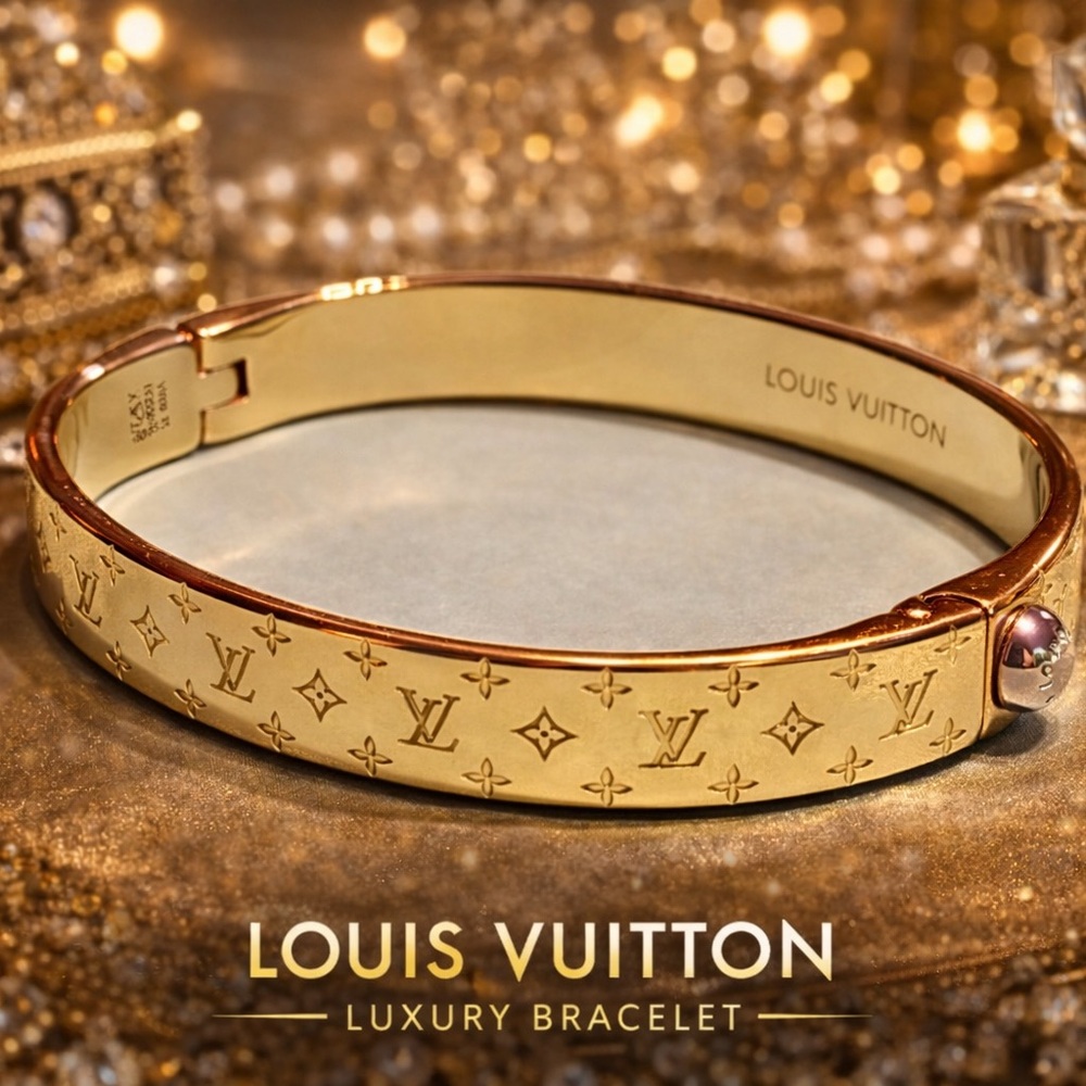Louis Vuitton Cuff Nanogram #LE0261 Bracelet
Bangle Gold Color Arm $2,500 Small